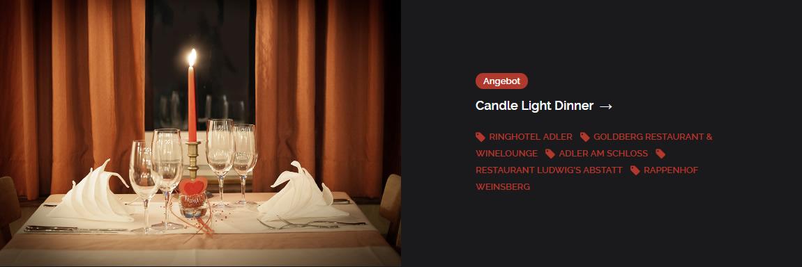 Candle Light Dinner aus 71543 Wüstenrot